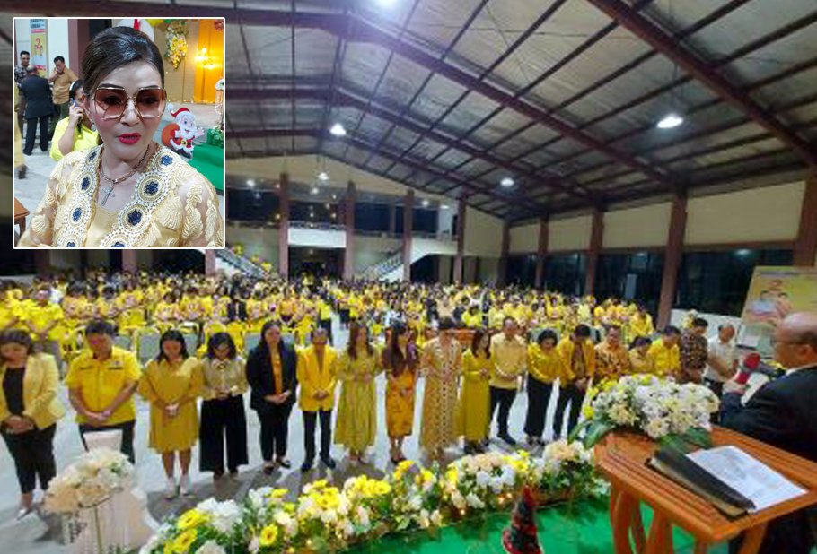 (Ibadah Natal Partai Golkar Tomohon) CEP : Harus Selalu Andalkan Tuhan, Jangan Takut